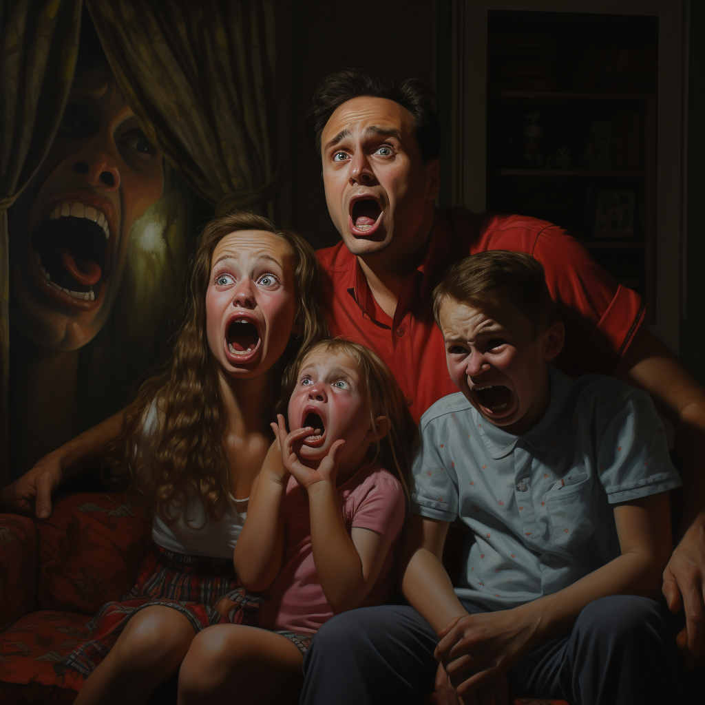 Disturbing Evil Parents Hyperrealistic Picture