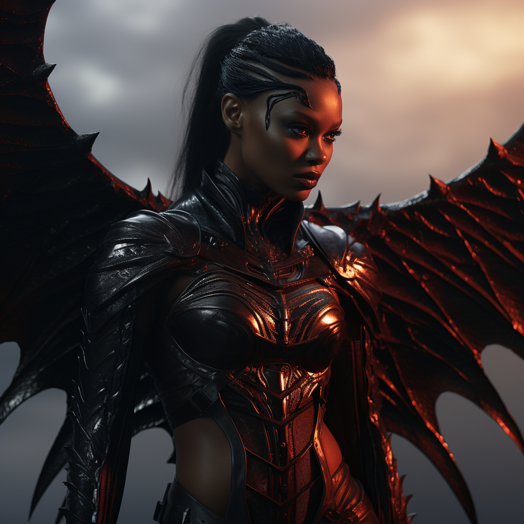 Evil Dark Fantasy Female Armor