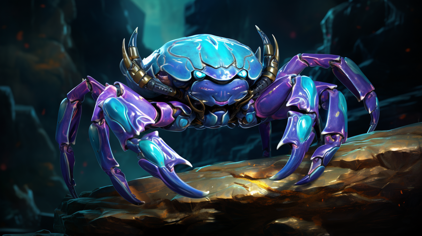 Evolutionary progression of vibrant crab species