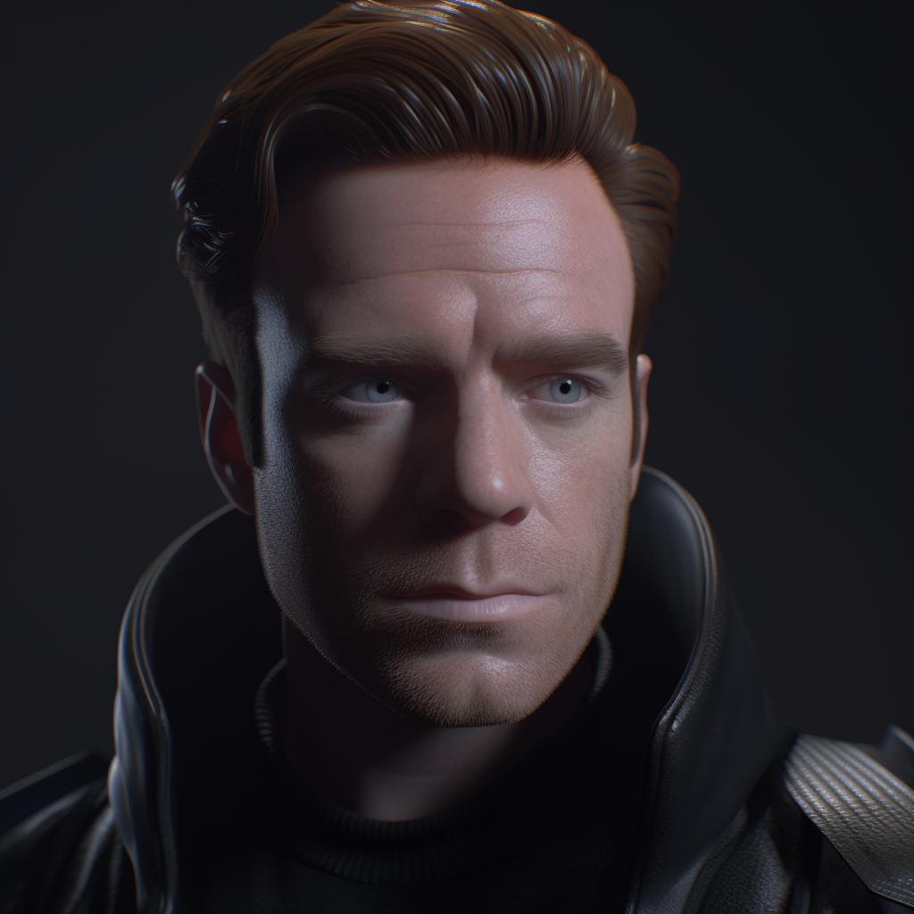 Close-up of Ewan McGregor in Special Agent Gear