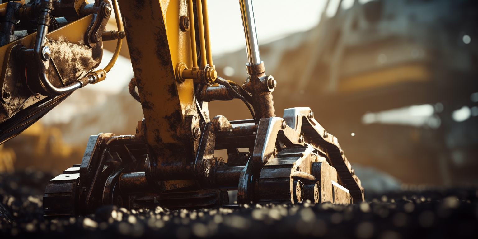 Closeup of Excavator Machinery