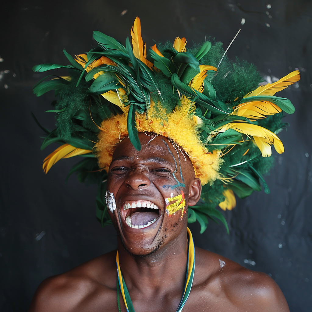 Excited Bafana Bafana Fan Headpiece