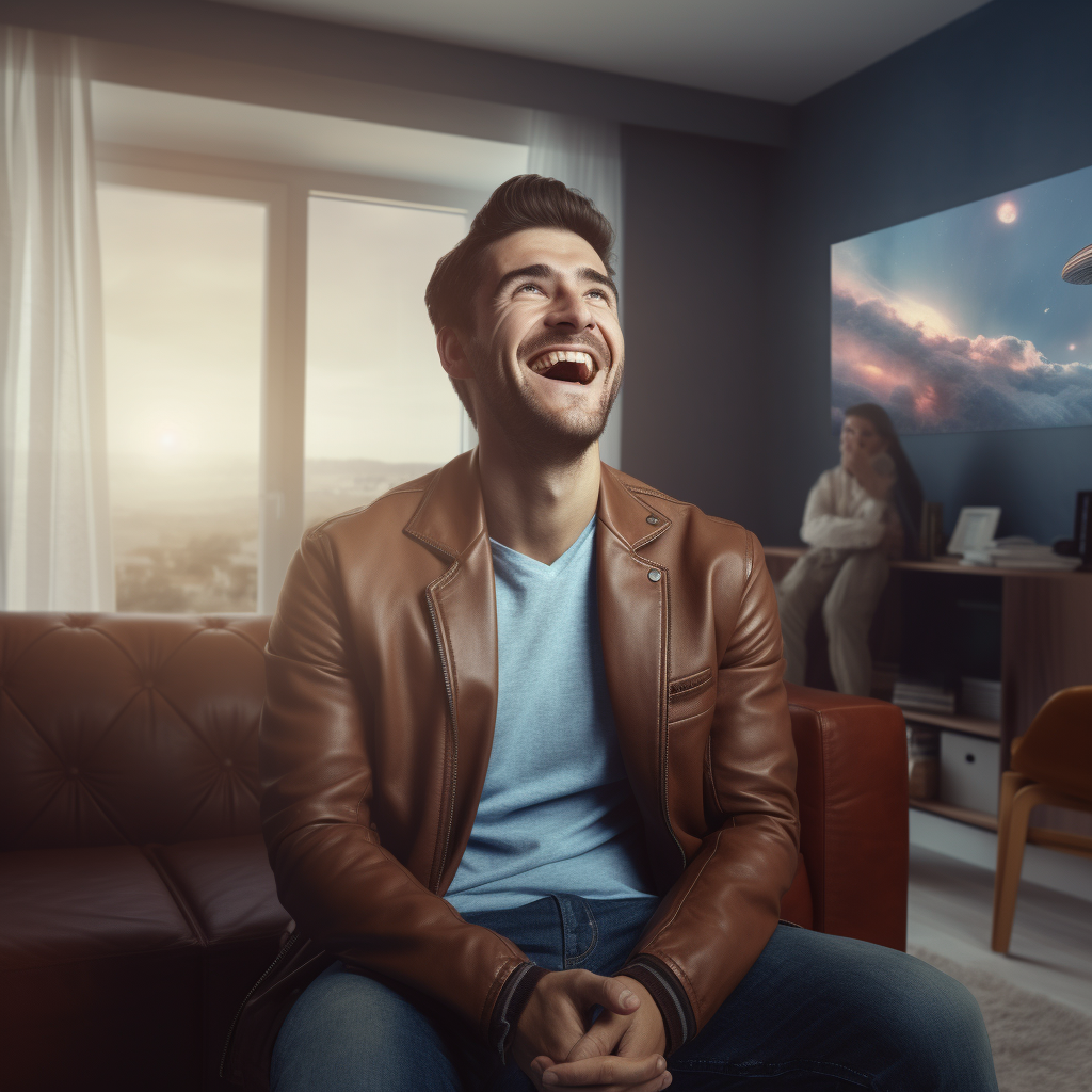 Positive man looking forward to his future