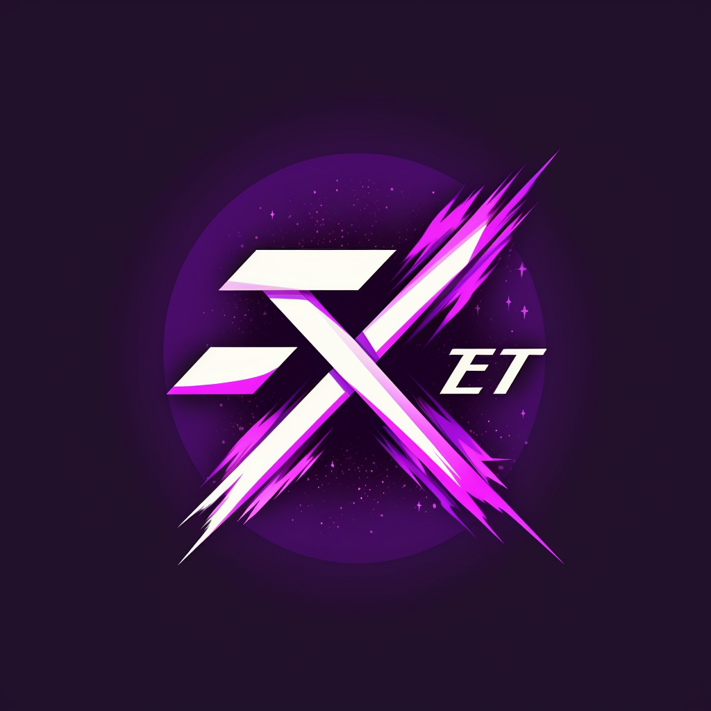 Minimalistic purple emblem of EXF Gaming Team