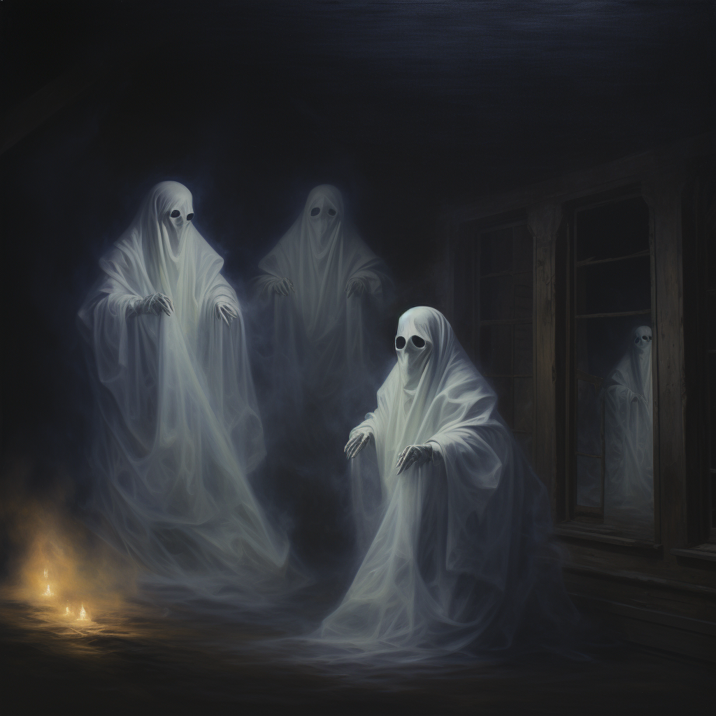 Image of exorcising ghosts in progress