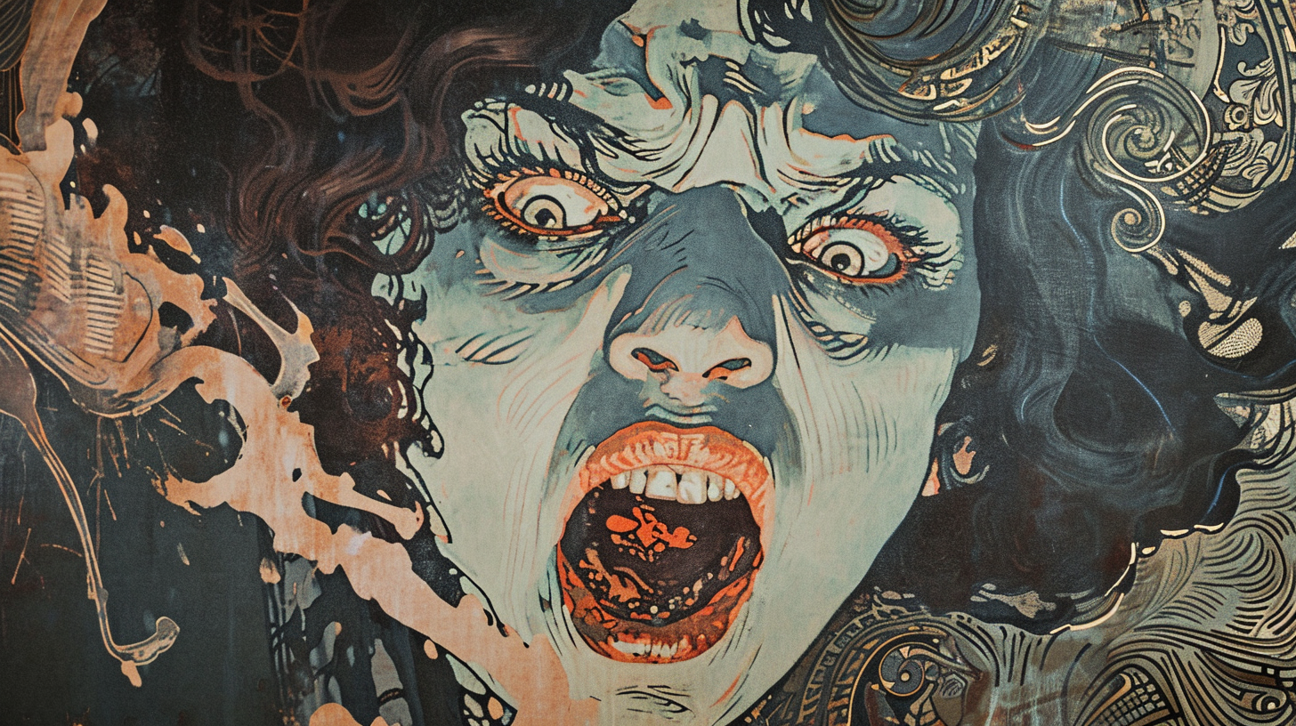 Exorcist Movie Poster by Mucha