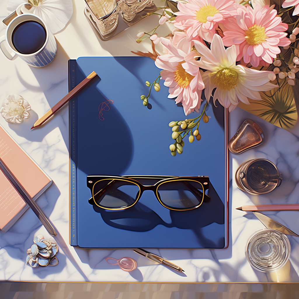 Exotic Flowers on Luxury Desk