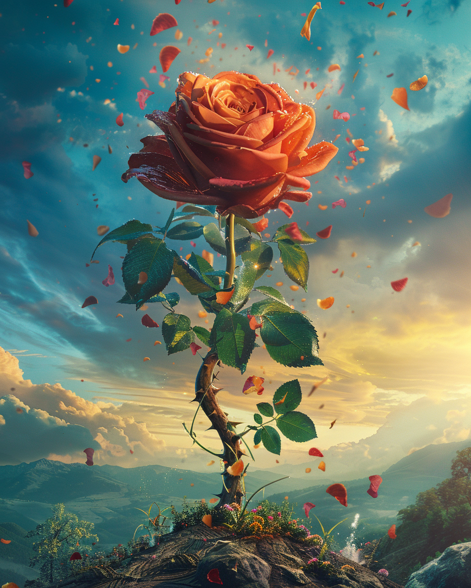 Exotic Rose Festival Poster Blooming Love