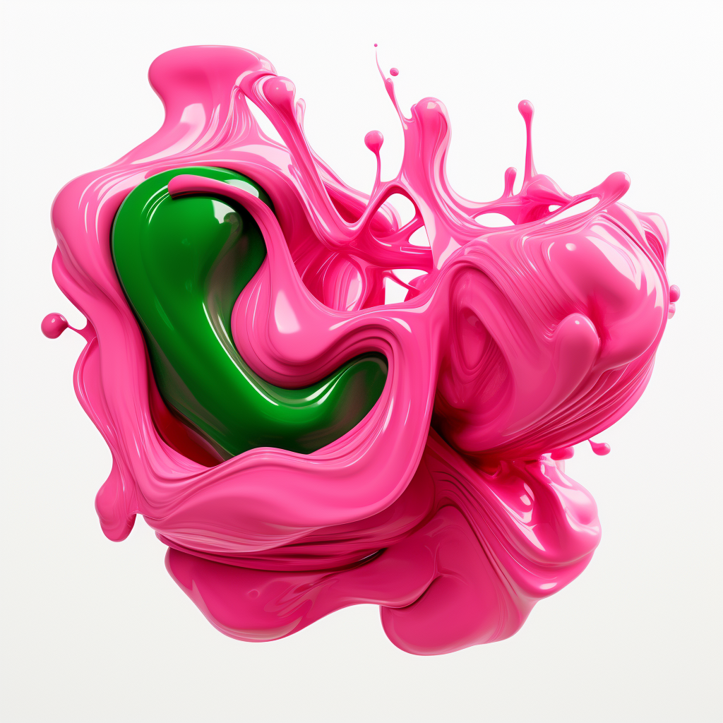 Illustration of expanding hot pink abstract