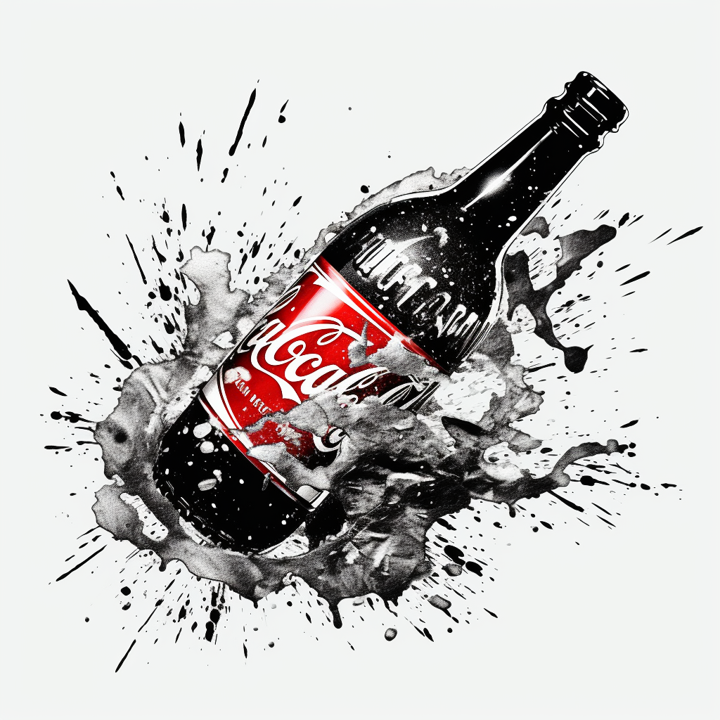 Exploding Coca Cola Bottle Logo