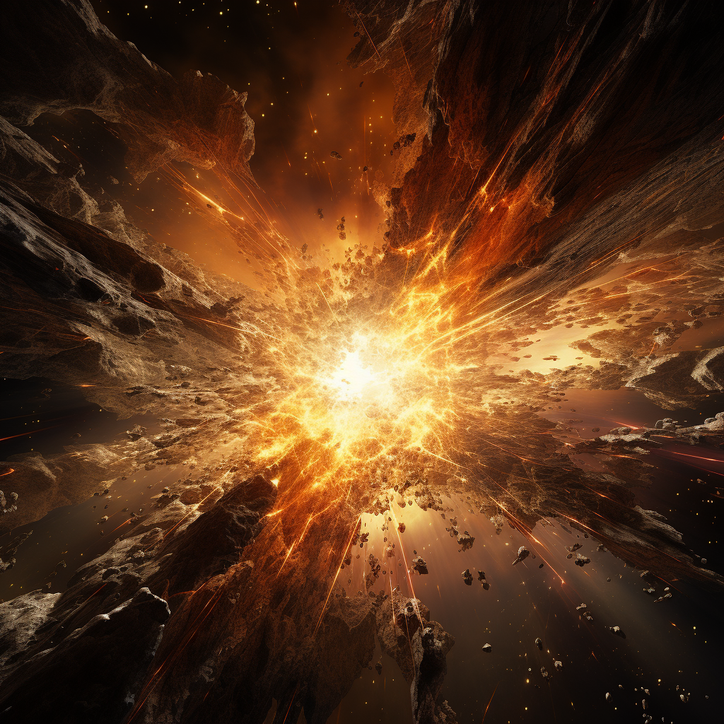 Cinematic image of exploding star