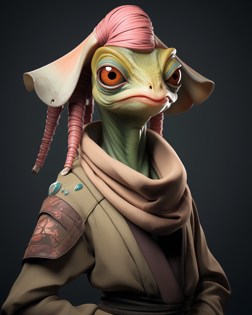 Expressive waifu Jar Jar Binks image