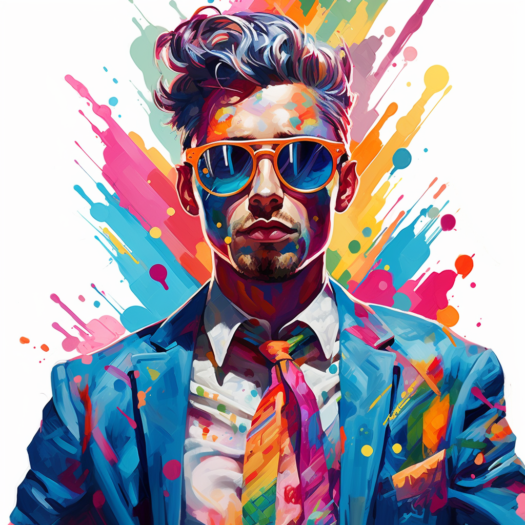 Stylish and Expressive Man Illustration