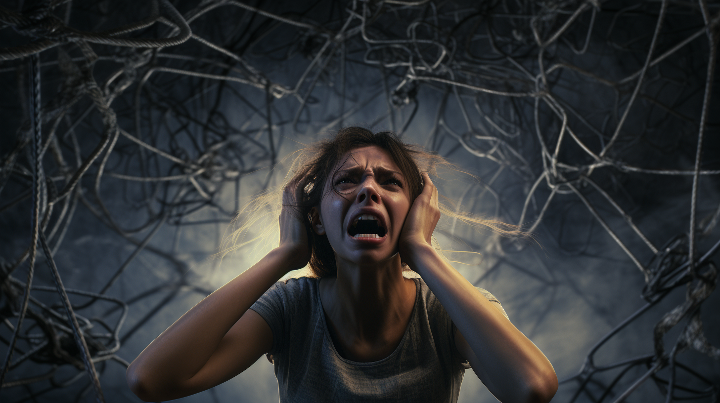 Woman experiencing extreme anxiety