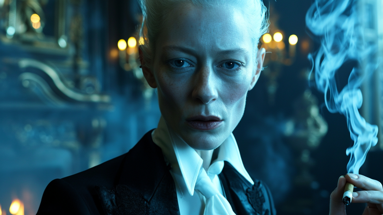 Tilda Swinton as intense detective