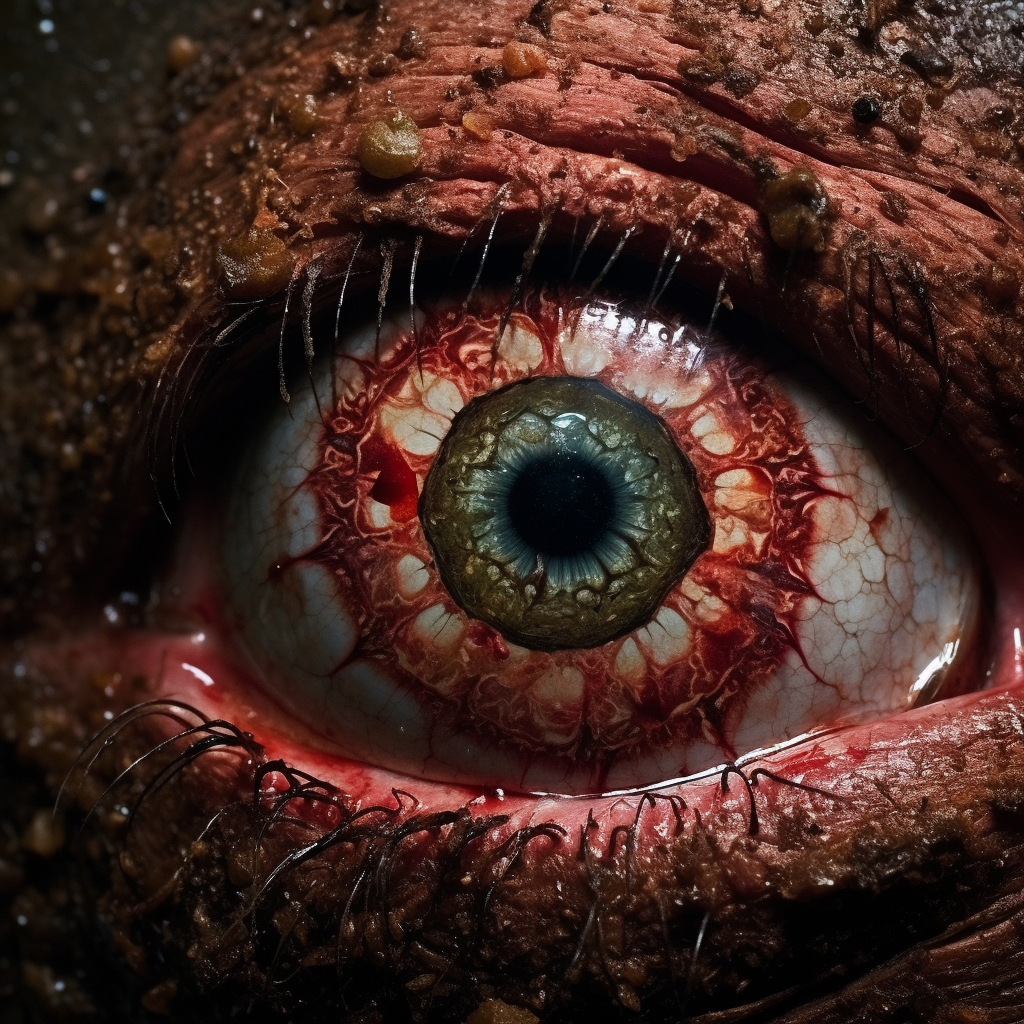 Raw meat eye roast