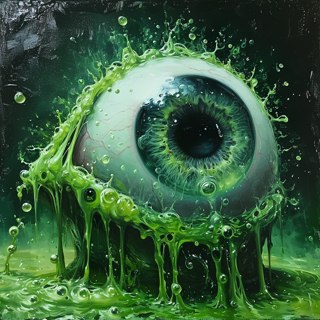 Fantasy artwork of eyeball slime