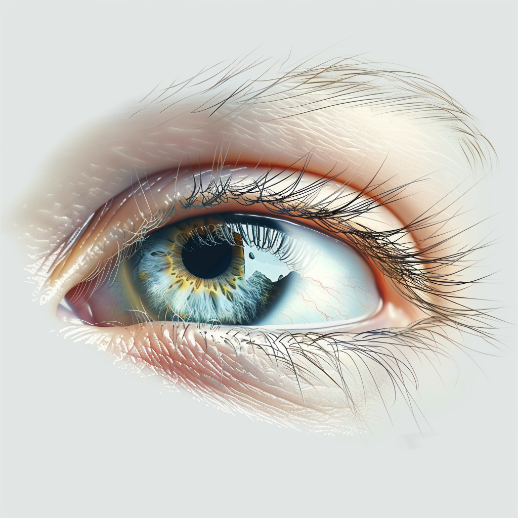 Eyeball veins profile realistic raw