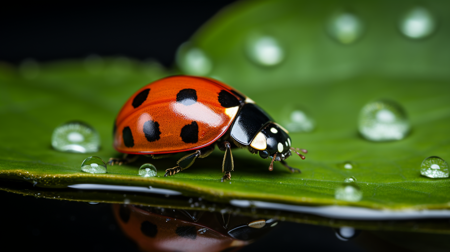 Eyespot ladybug on a leaf