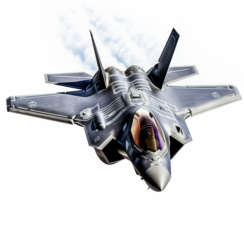 Realistic F-35 Lightning II with White Background