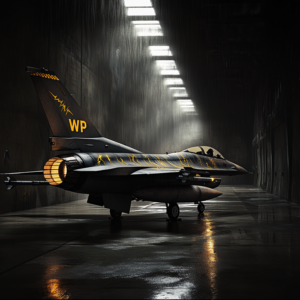 F16 Fighter Jet Custom Wolf Design