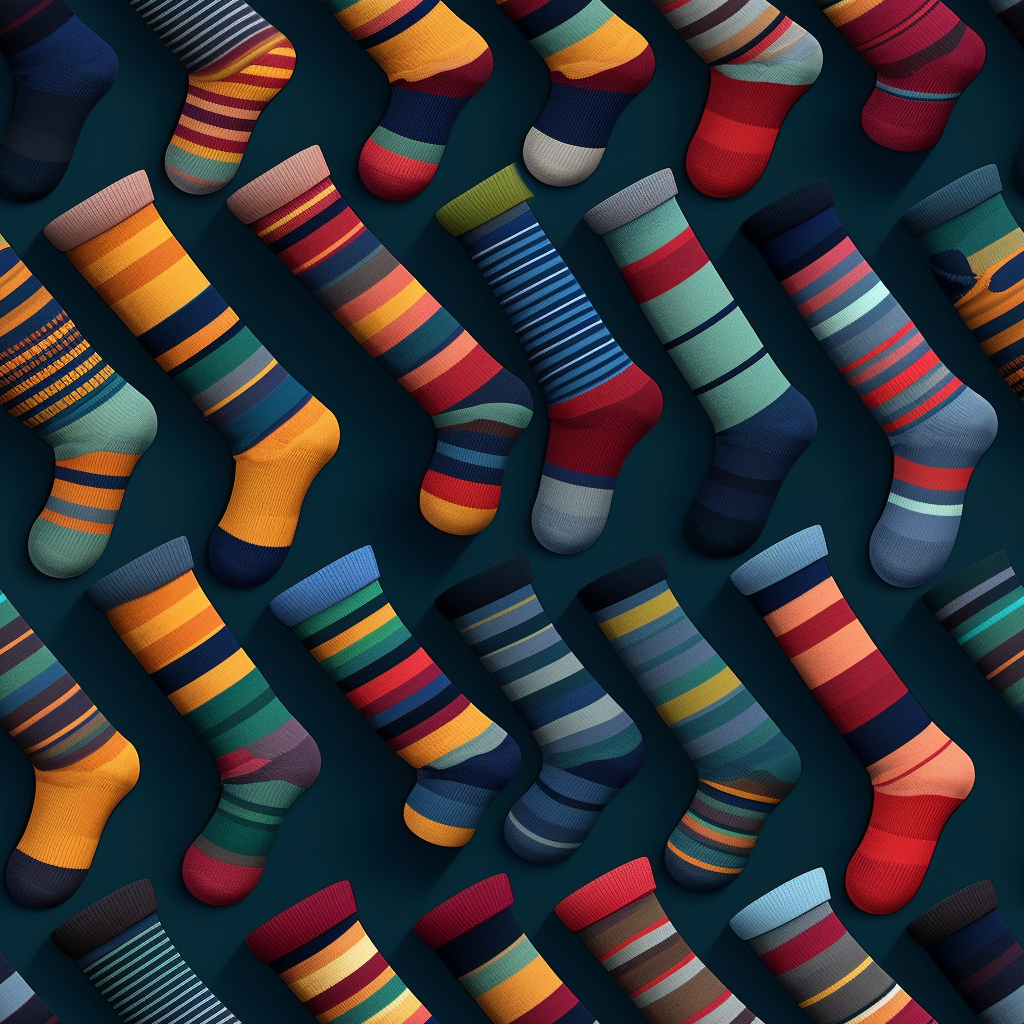 Realistic fabric socks pattern