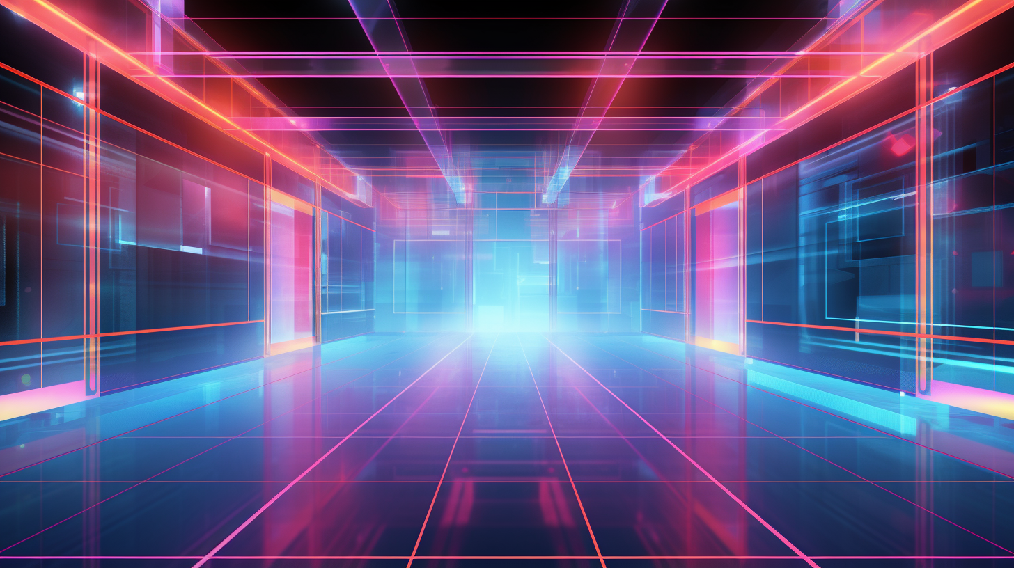 Factory Construction Hologram Background