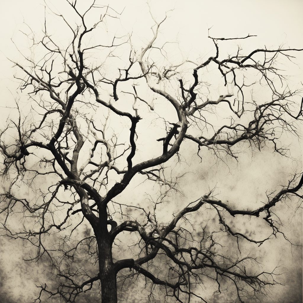 Faded tree branches photo enhancement