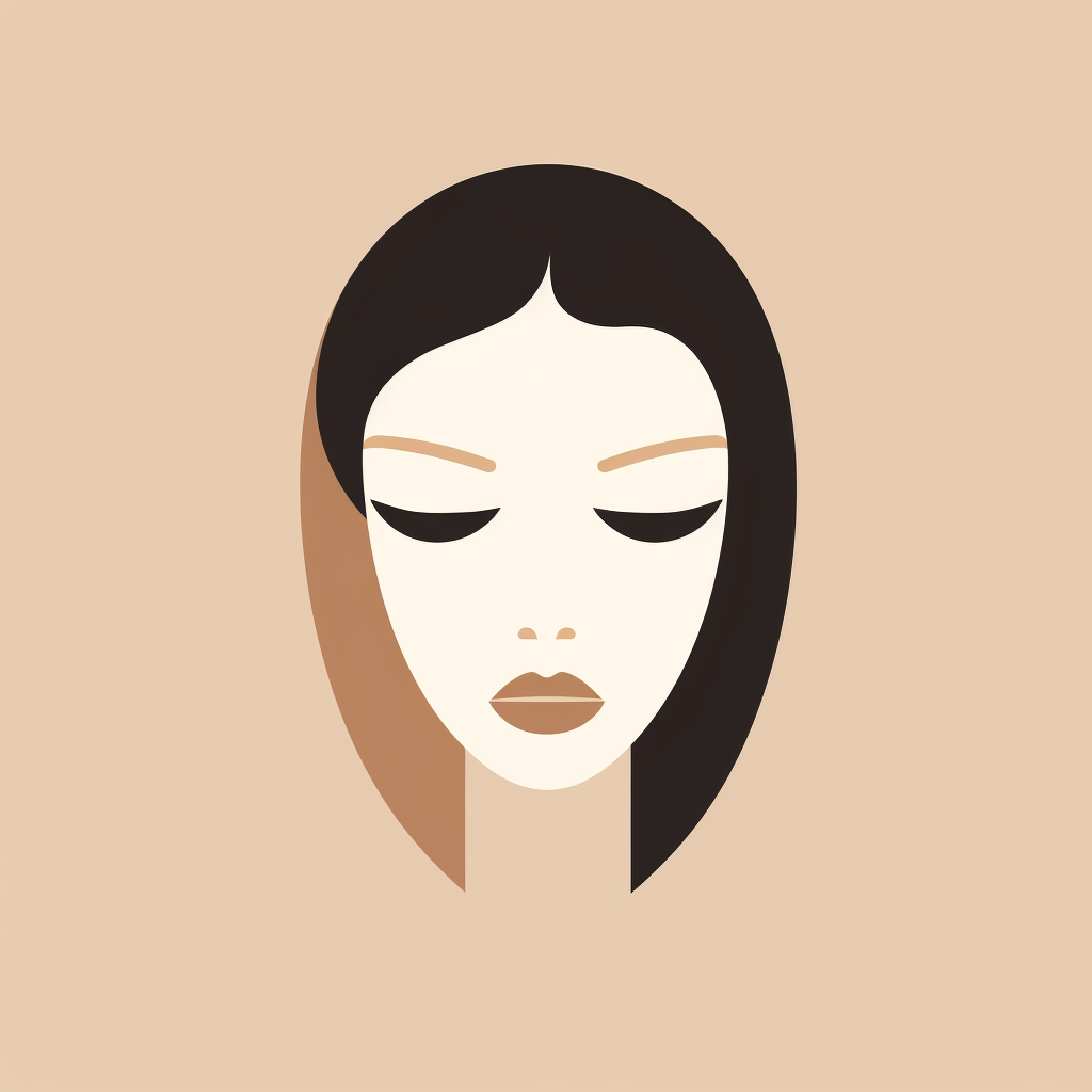 Minimal women face logo design