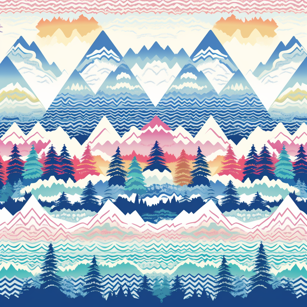 Hand-drawn Fair Isle Mountain Pattern