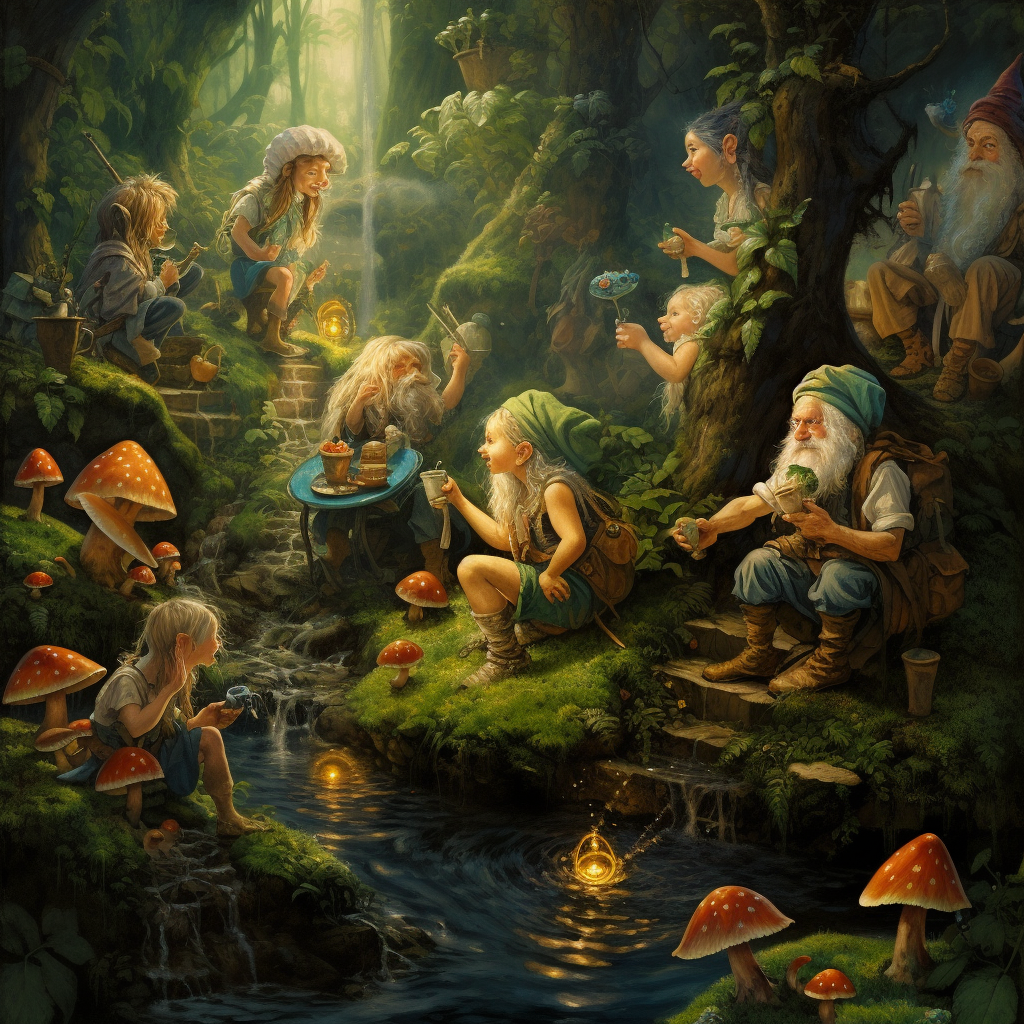 Fairy, elf, gnome midjourney prompt