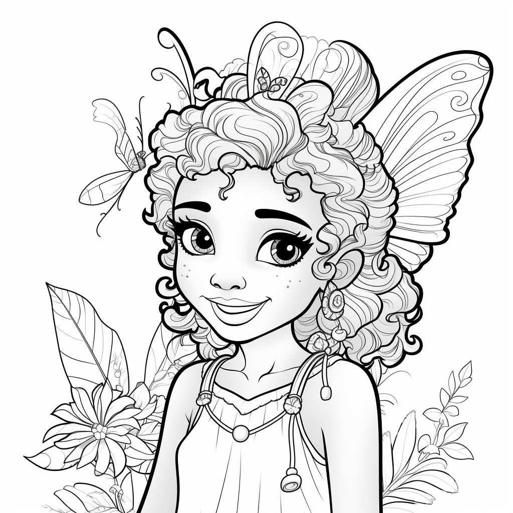 Cute fairy with black girl features