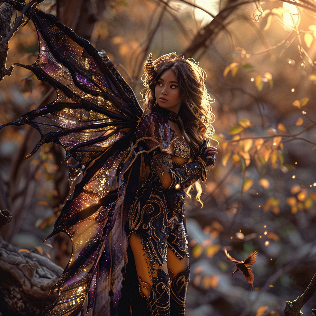 Beautiful Earth AI Fairy Dragon Wings