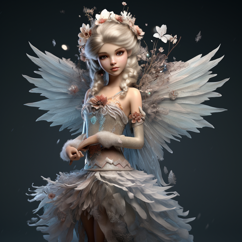 Whimsical fairy in Frozen style