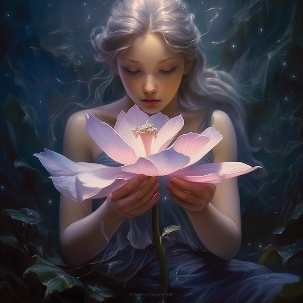 Fairy handing flower