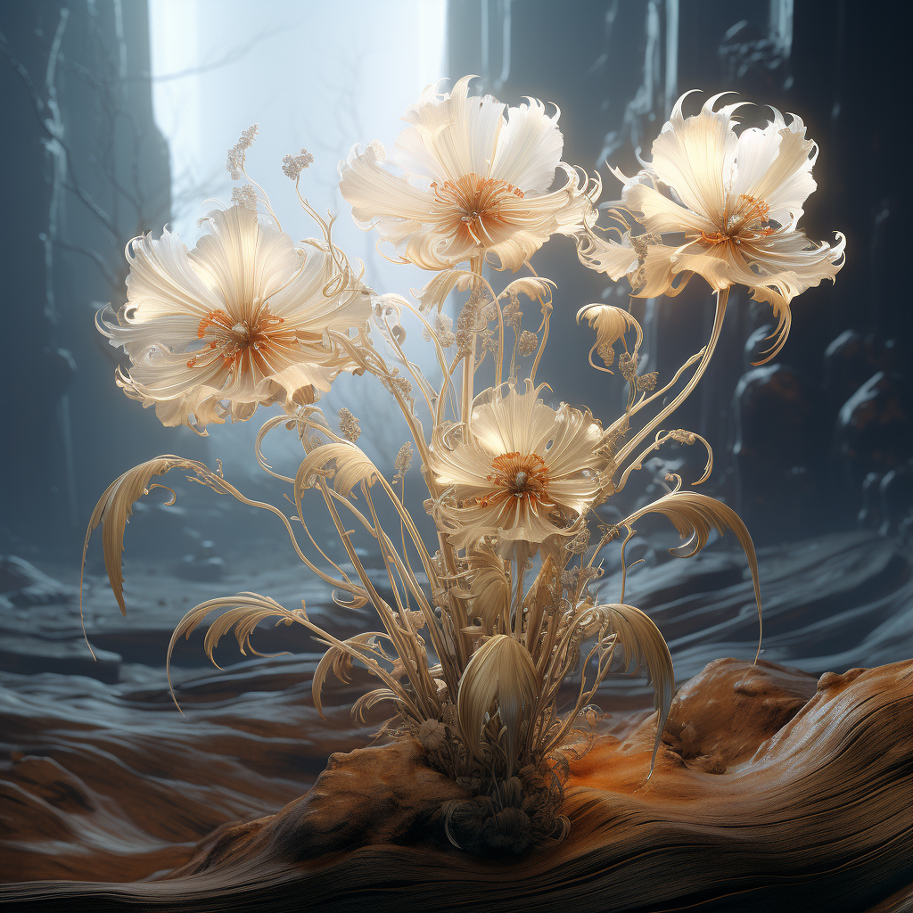 Beautiful Fairy Tale Flowers Painting