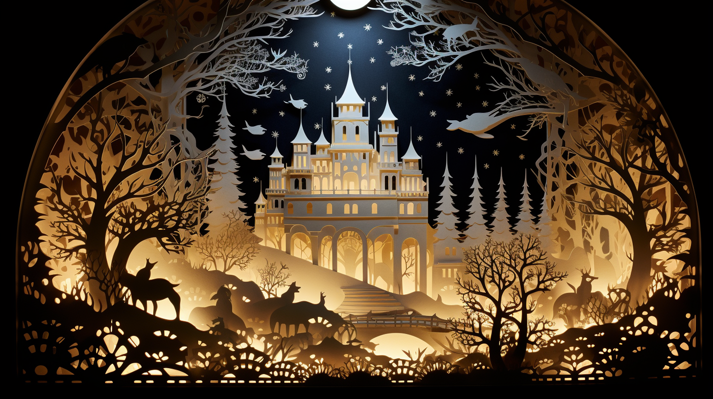 Enchanting paper cut style existence