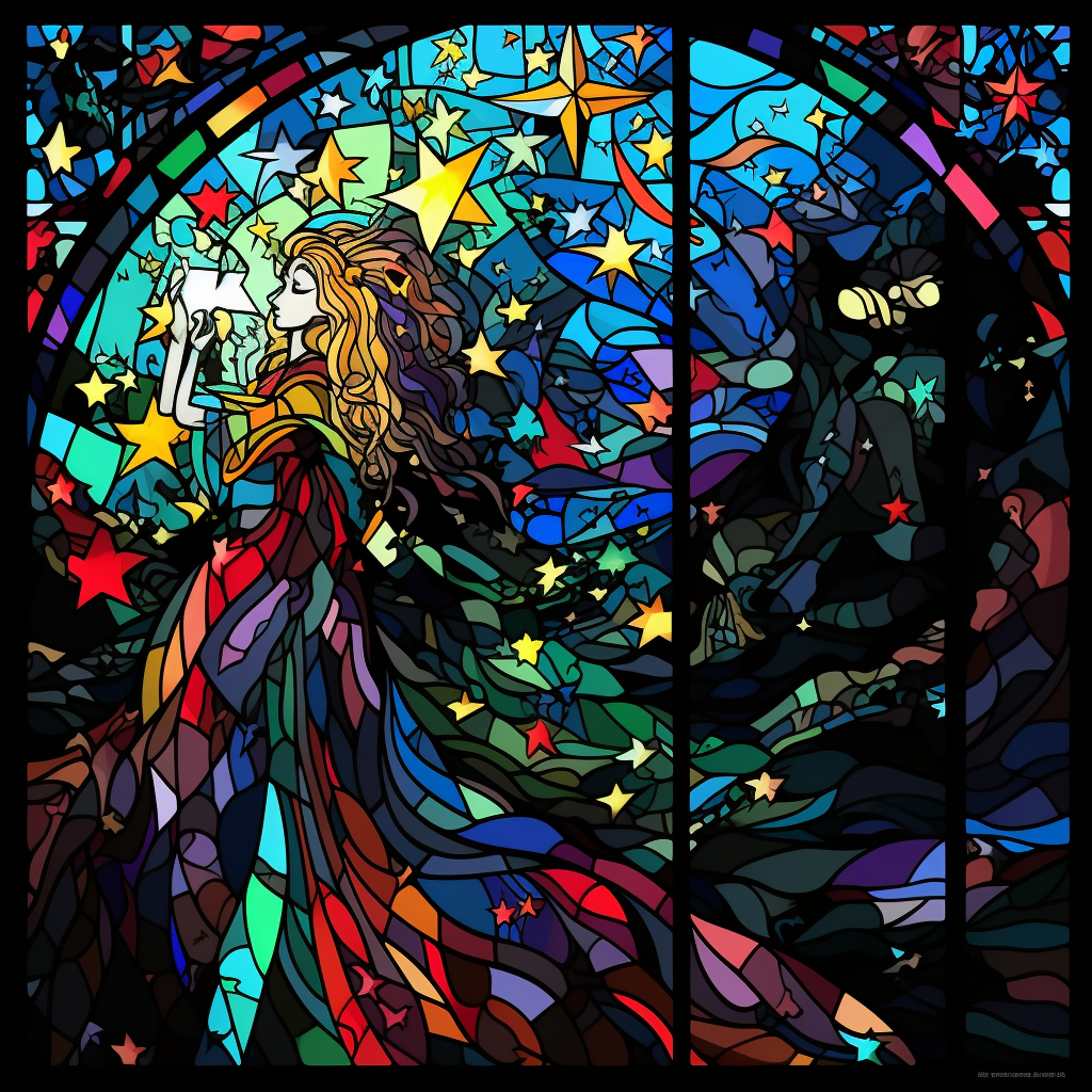 Vibrant stained glass art masterpiece