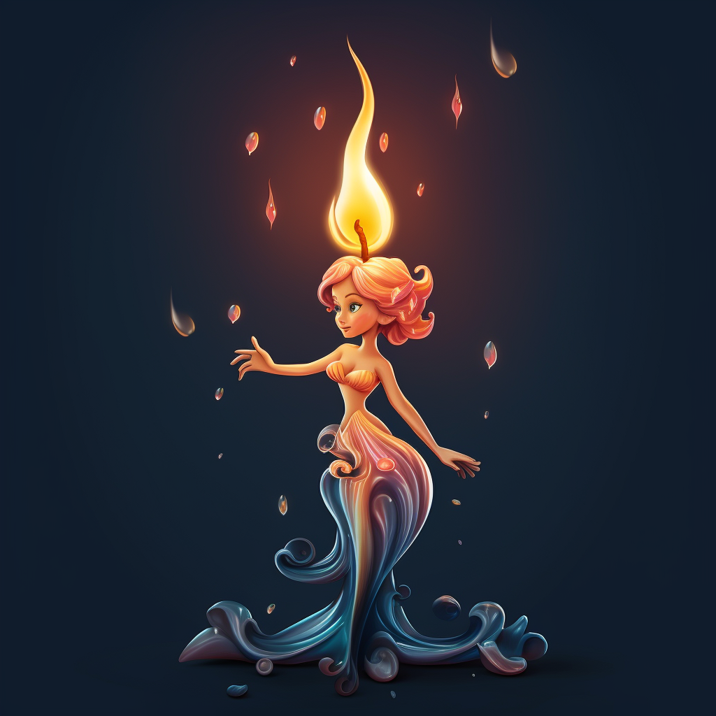 Fairy-shaped candle with enchanting design