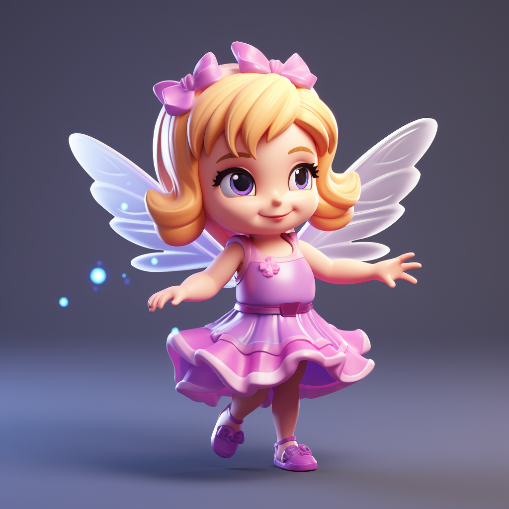 Cute fairy character in Brawlstars style