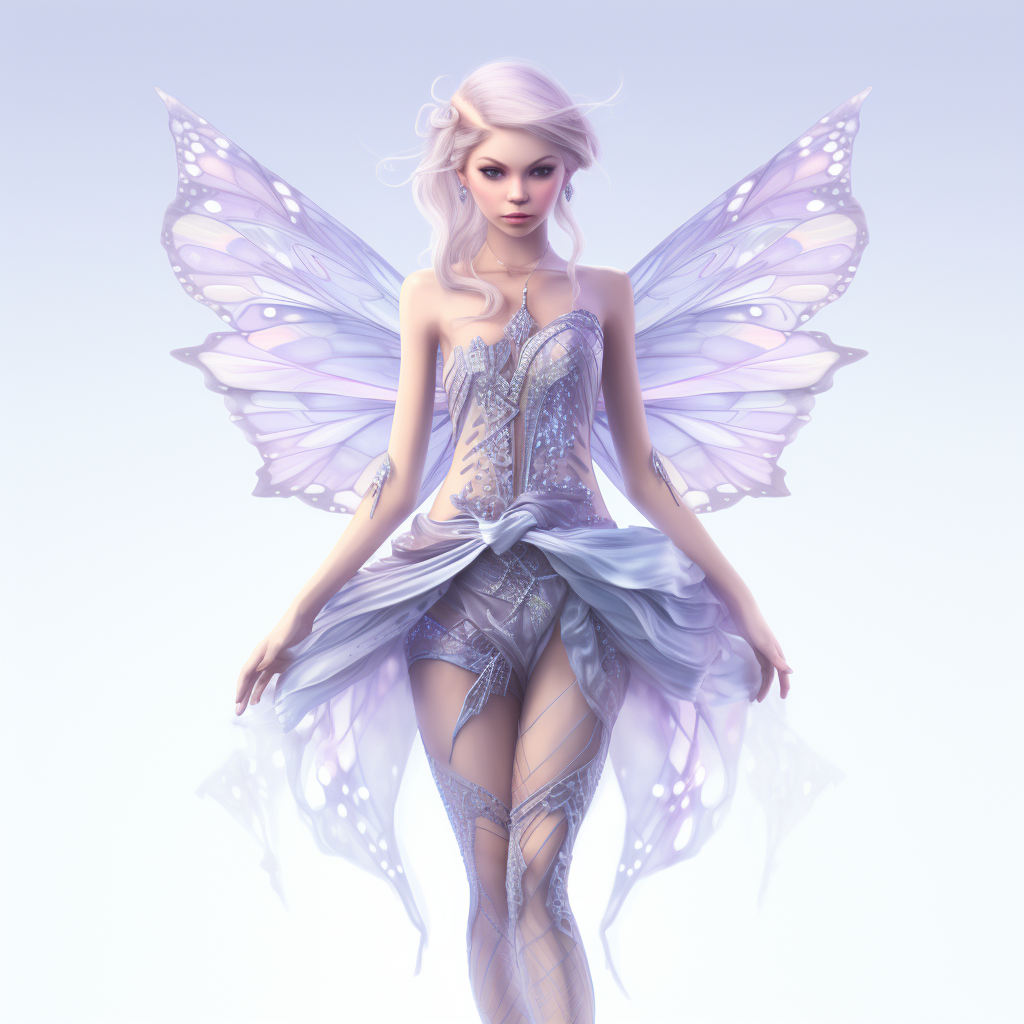 Anime Fairy in Pastel Purple