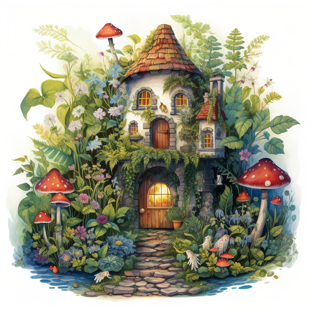 Beautiful fairy garden illustration by Catherine Rayner