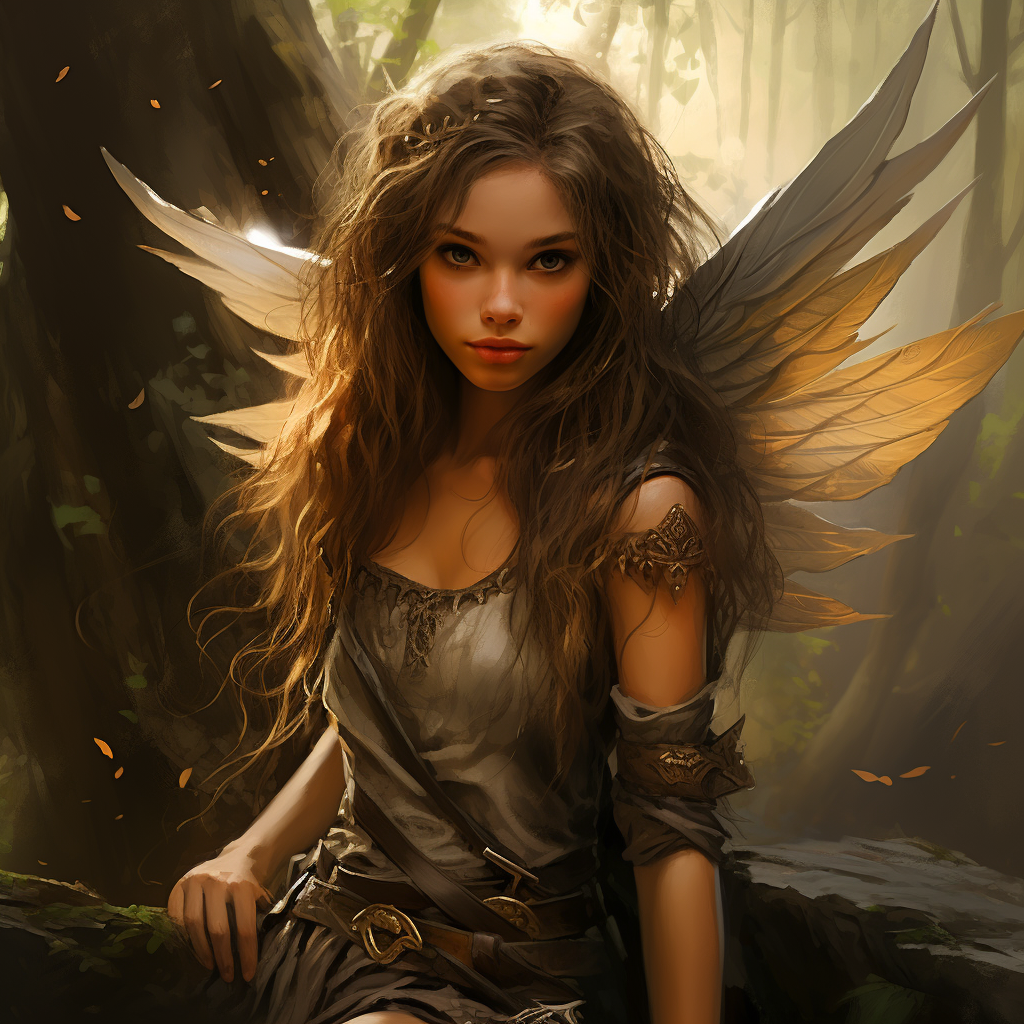 Fairy Rogue with Daggers and Brown Hair