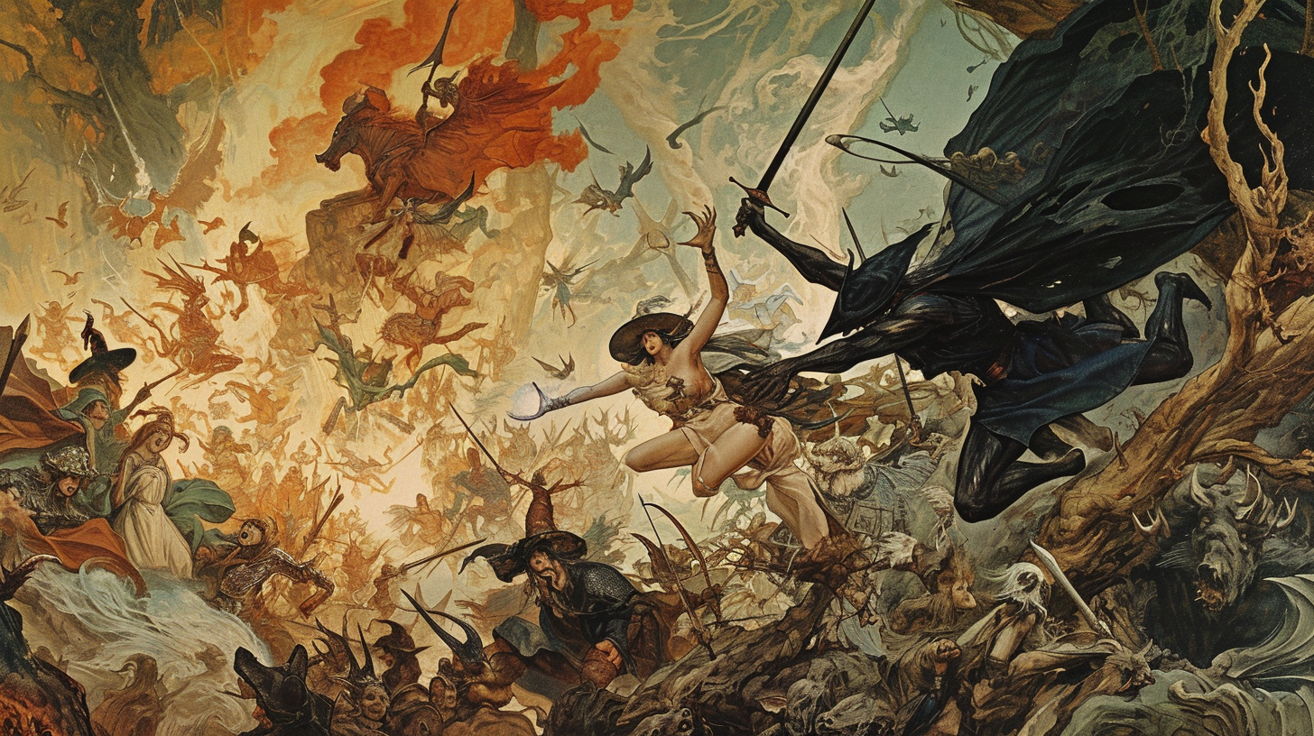 A fierce battle between fairies and witches