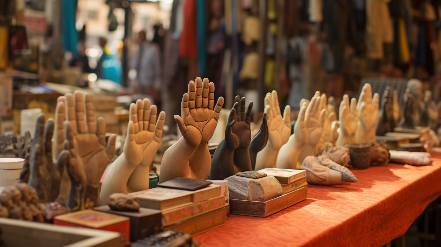 Hyper Realistic Fake Human Hands on Desk