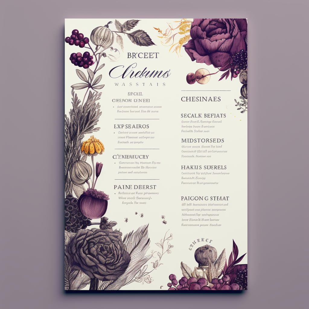 Mouthwatering Fall-themed Menu Card