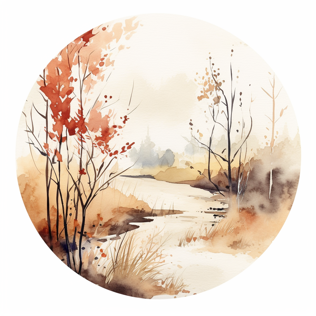 Minimalist Fall Garden Sketch