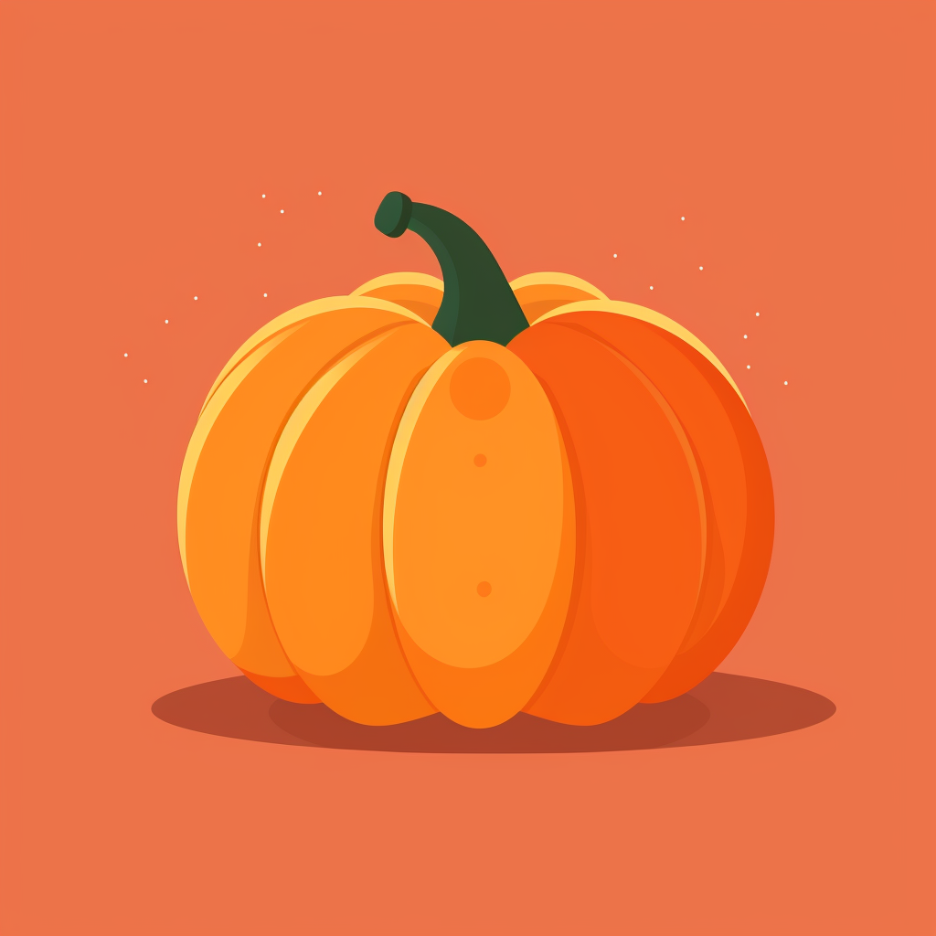 Fall Pumpkin Icon on Solid Background