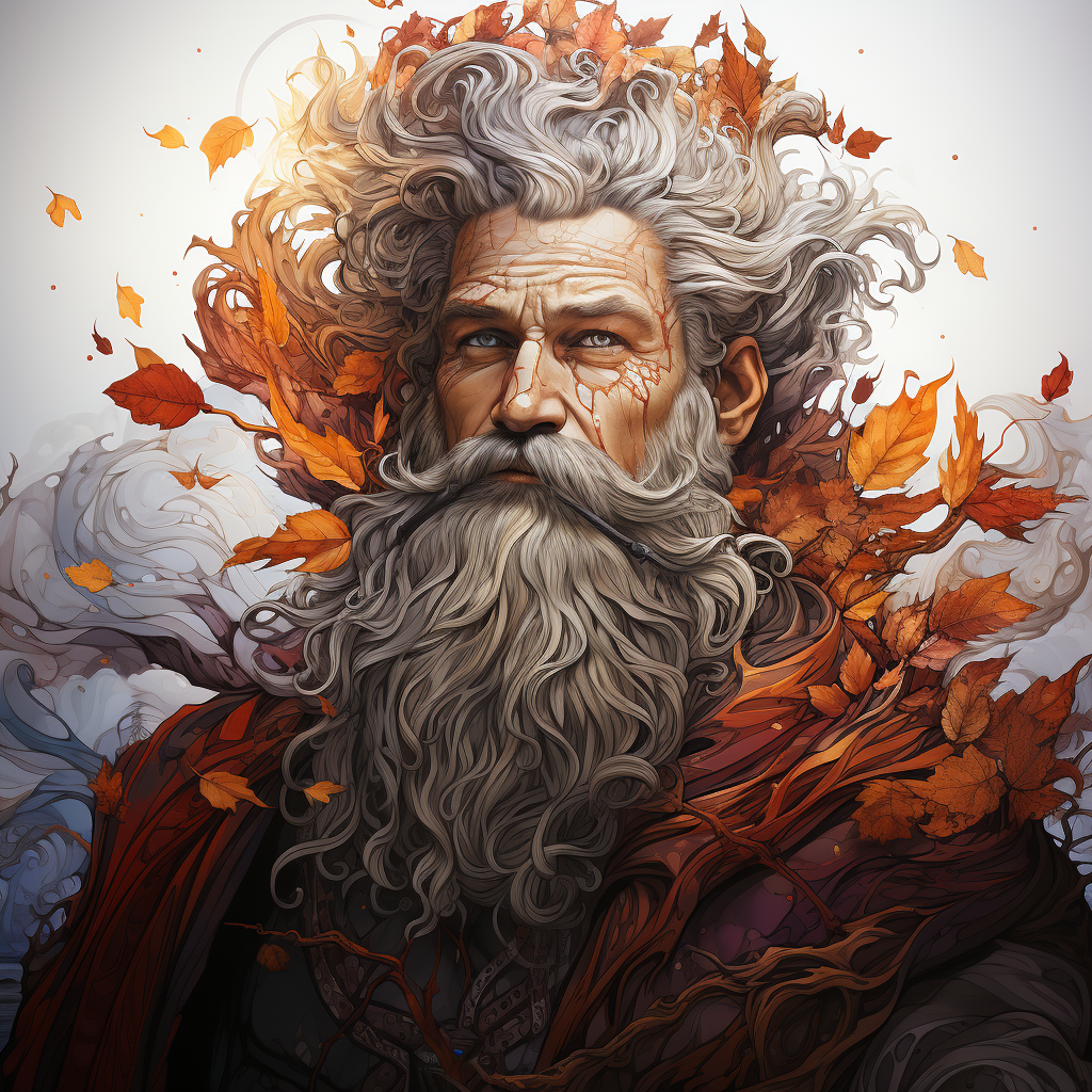 Male Spirit of Fall Solstice Art