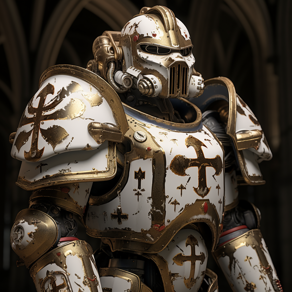 Crusader-themed Fallout T-51b Power Armor Image